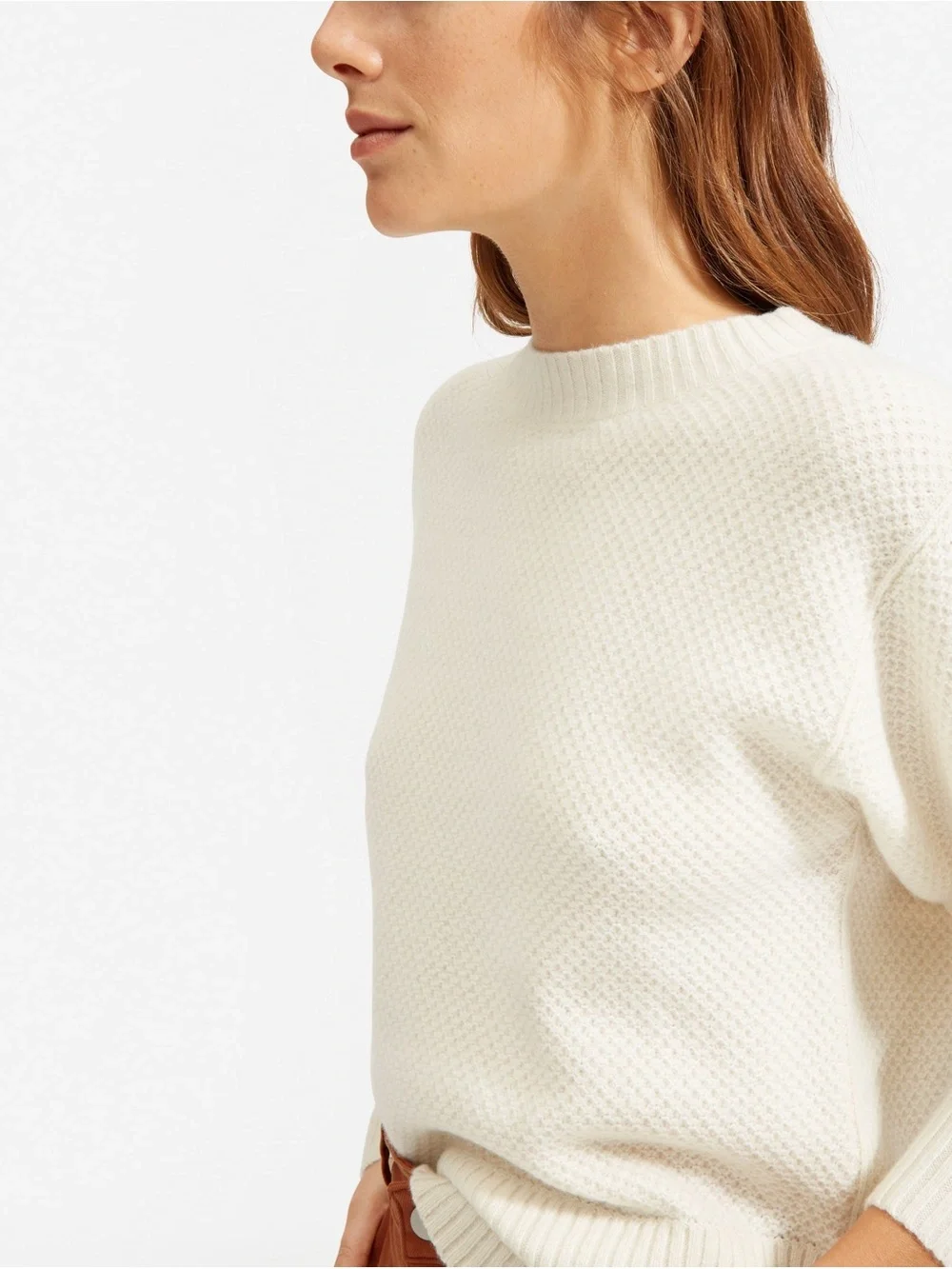 Everlane The ReCashmere Stroopwafel Crew Sweater - Bone | Size M